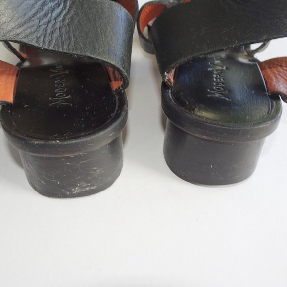 Modern Vintage Tanji Black Leather Gladiator Sandal - Picture 5 of 9